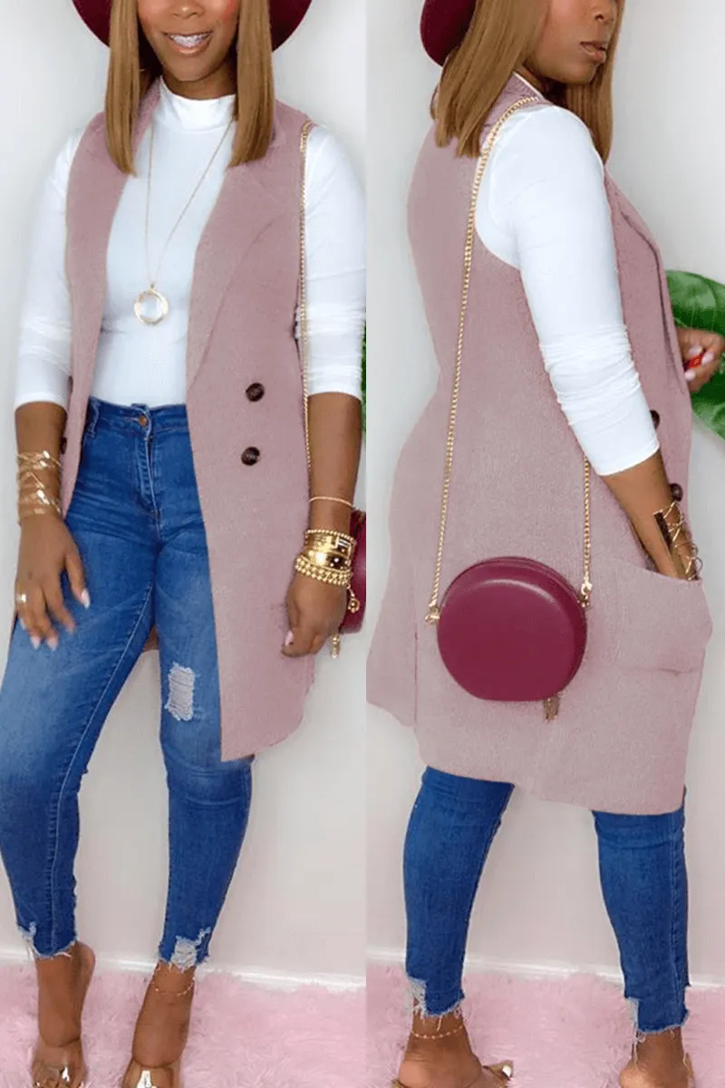 Fashion Sleeveless Patchwork Coats