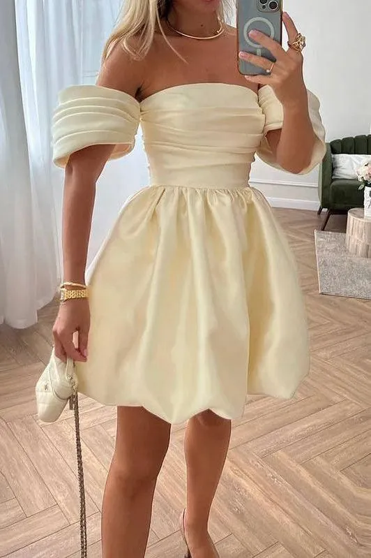 Feifei sleeve tube top fashion pleated dress