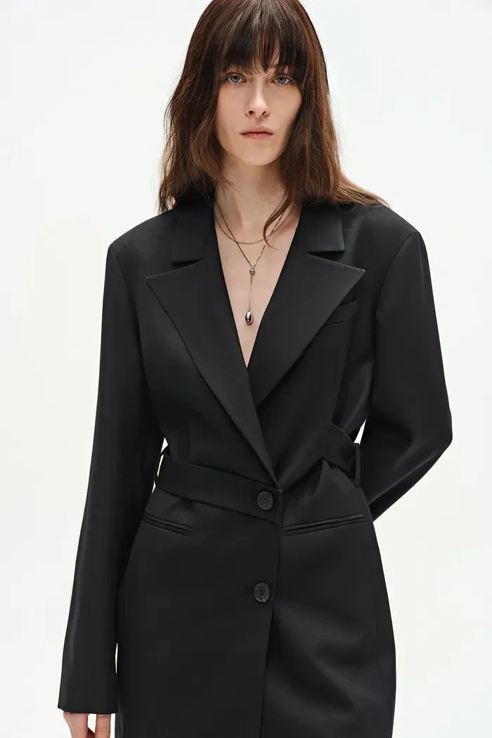 Mel Blazer Suit Dress in Acetate-Merino