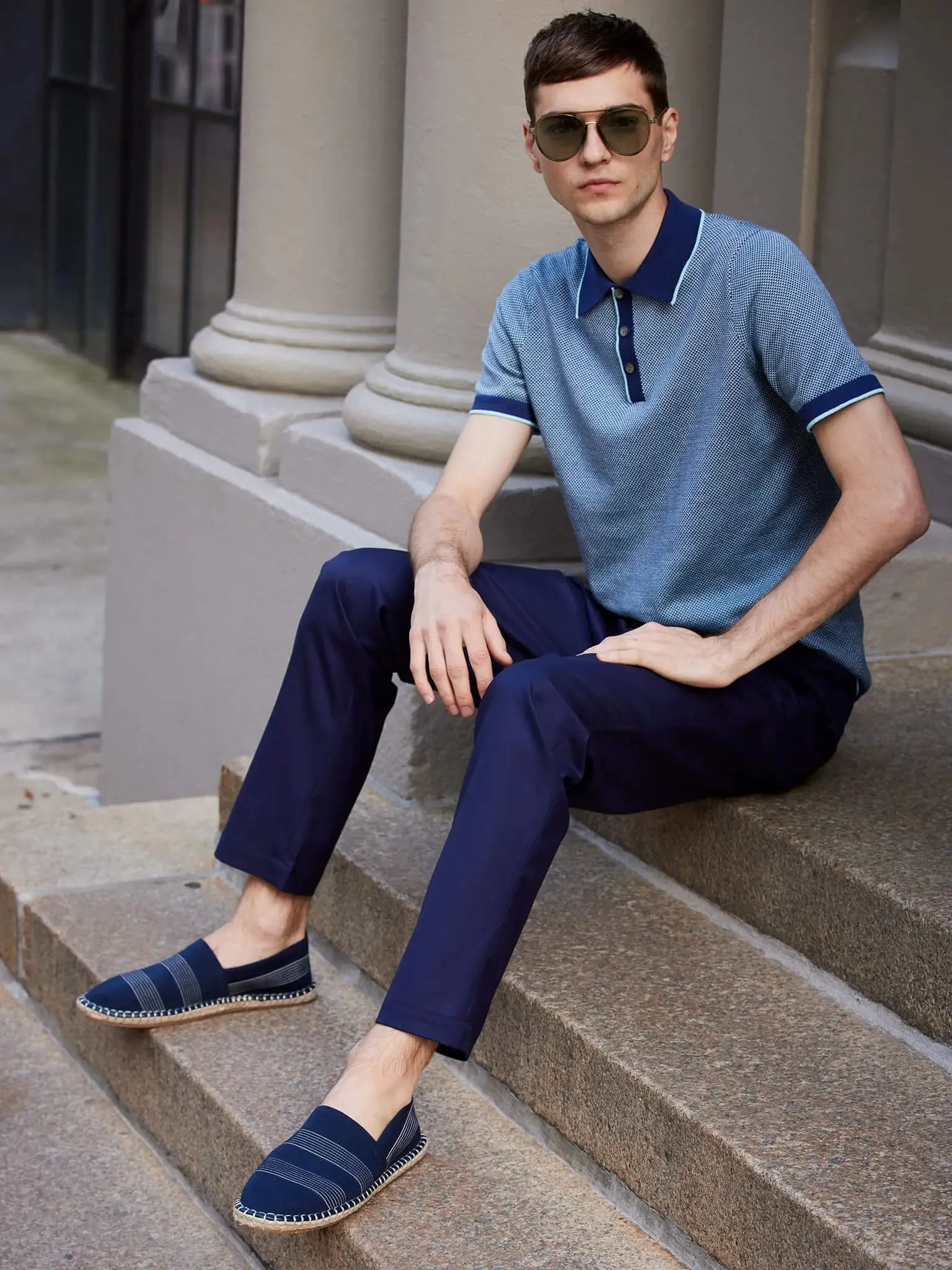 Men's Wool Positano Pant In Imperial Blue